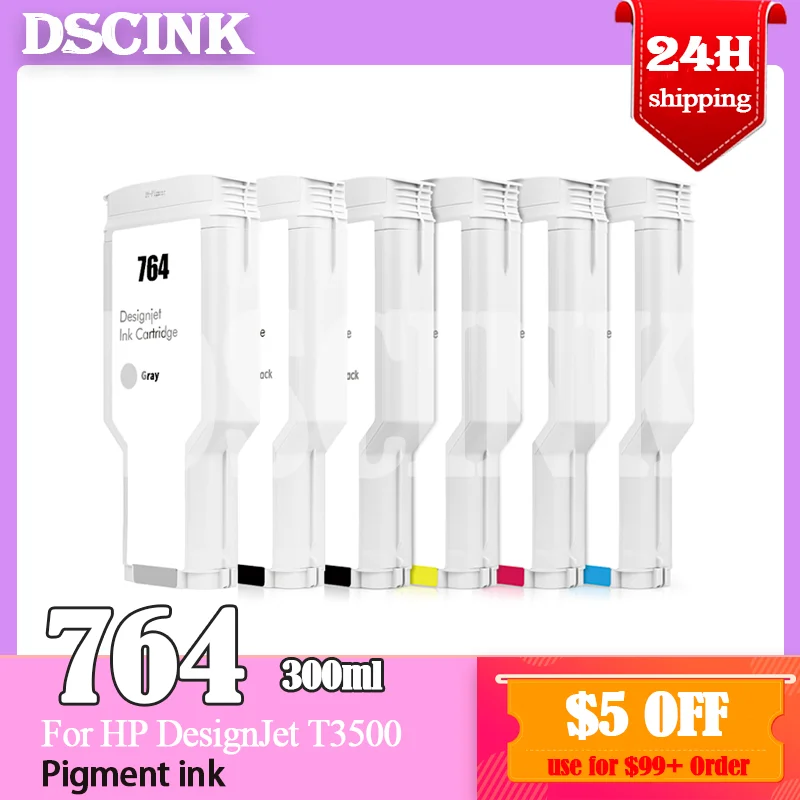 764 764XL Ink Cartridge Compatible For HP HP DesignJet T3500 Printer 300ML High Quality Factory Price