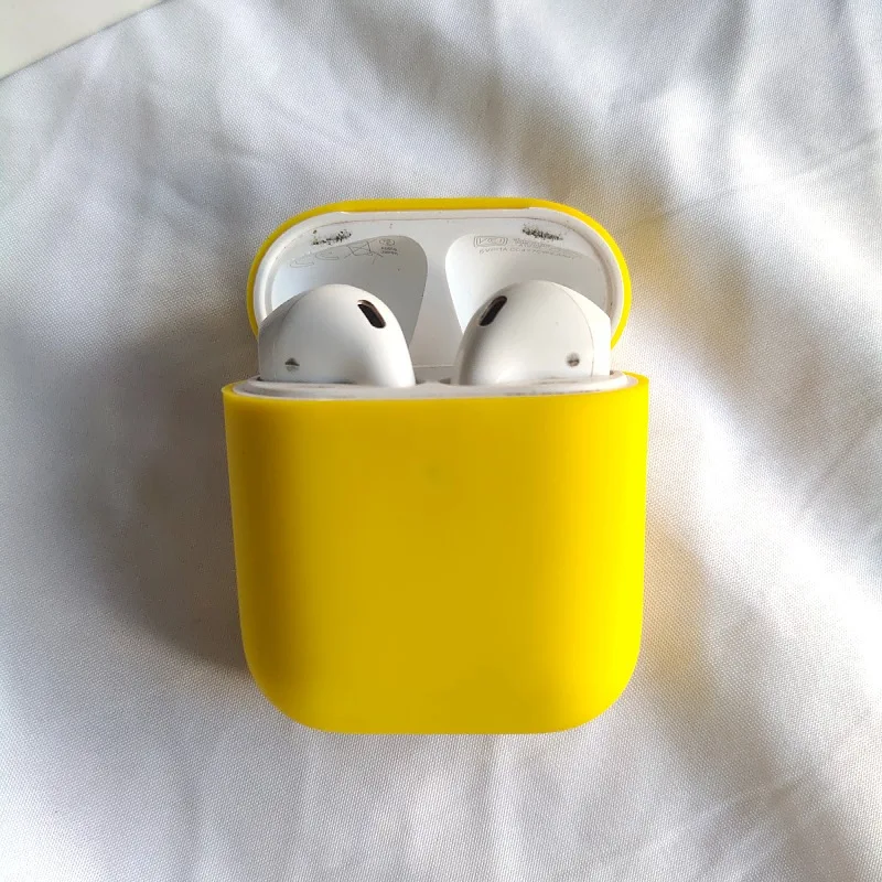 1PCS Suitable for AirPods 1/2 Split Body Protective Case Apple Thin Wireless Bluetooth Earphone Liquid Silicone Protective Case