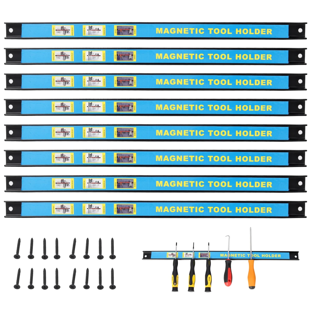 

8PACK 18inch Heavy Duty Magnet Tool Bar, Magnetic Tool Holder, Magnetic Tool Holder Strip, for Workshop Garage