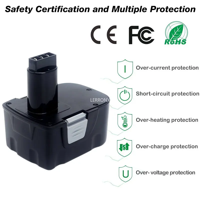 14.4V 2000mAh Ni-CD 3000mAh Ni-MH DA-13 Replacement Rechargeable Battery for Interskol Power Tools Cordless Drill 14.4V H14 EB14