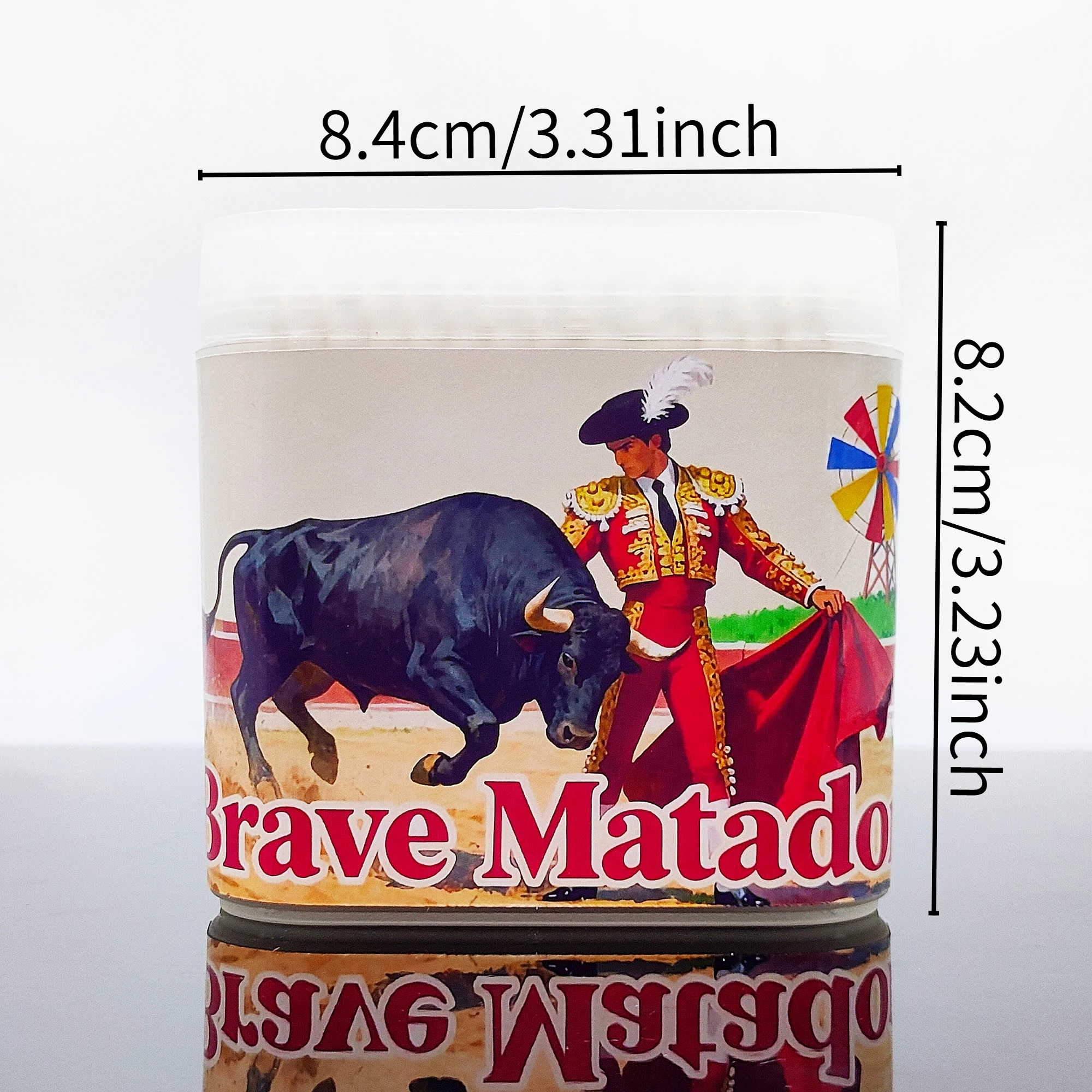 200개 스페인 투우 테마 면봉 창의적인 스페인 문화 패턴 다기능 양면 면봉