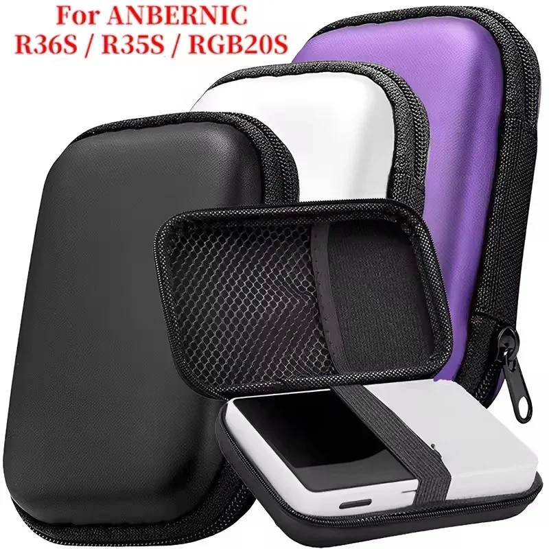 For R36S Case Retro Video Game Bags EVA Cover Case for RG35XX R35S Miyoo Mini Plus Founded Protective Bag Gaming Accessories