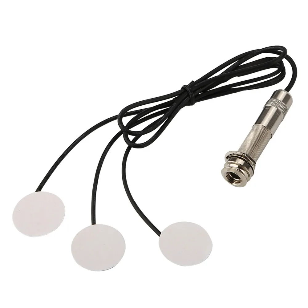Self-adhesive Piezo Pickup Interface 6.35 With 2 Pcs Accessories 3 in 1 Pickup Easy to install With Buzzer