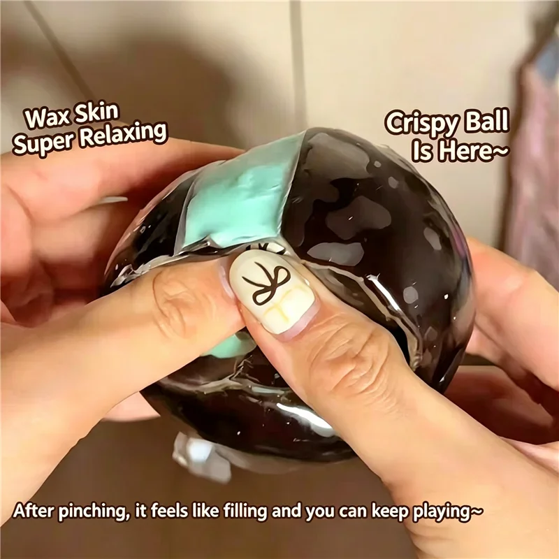 Chocolate Crack Squeeze Stress Relief Ball Crispy Shell Soft Inner Squish Toy ASMR Sensory Decompression Toy for Daily Relax