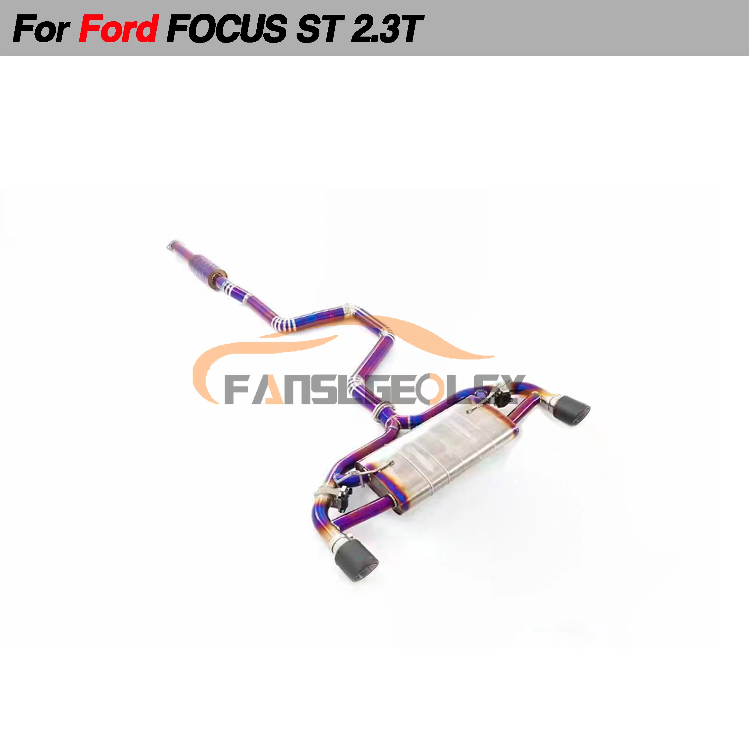 For Ford Focus ST 2.3T Titanium Alloy Performance Catback Exhaust System Valve With Muffler Pipes Tuning exhaust assembly