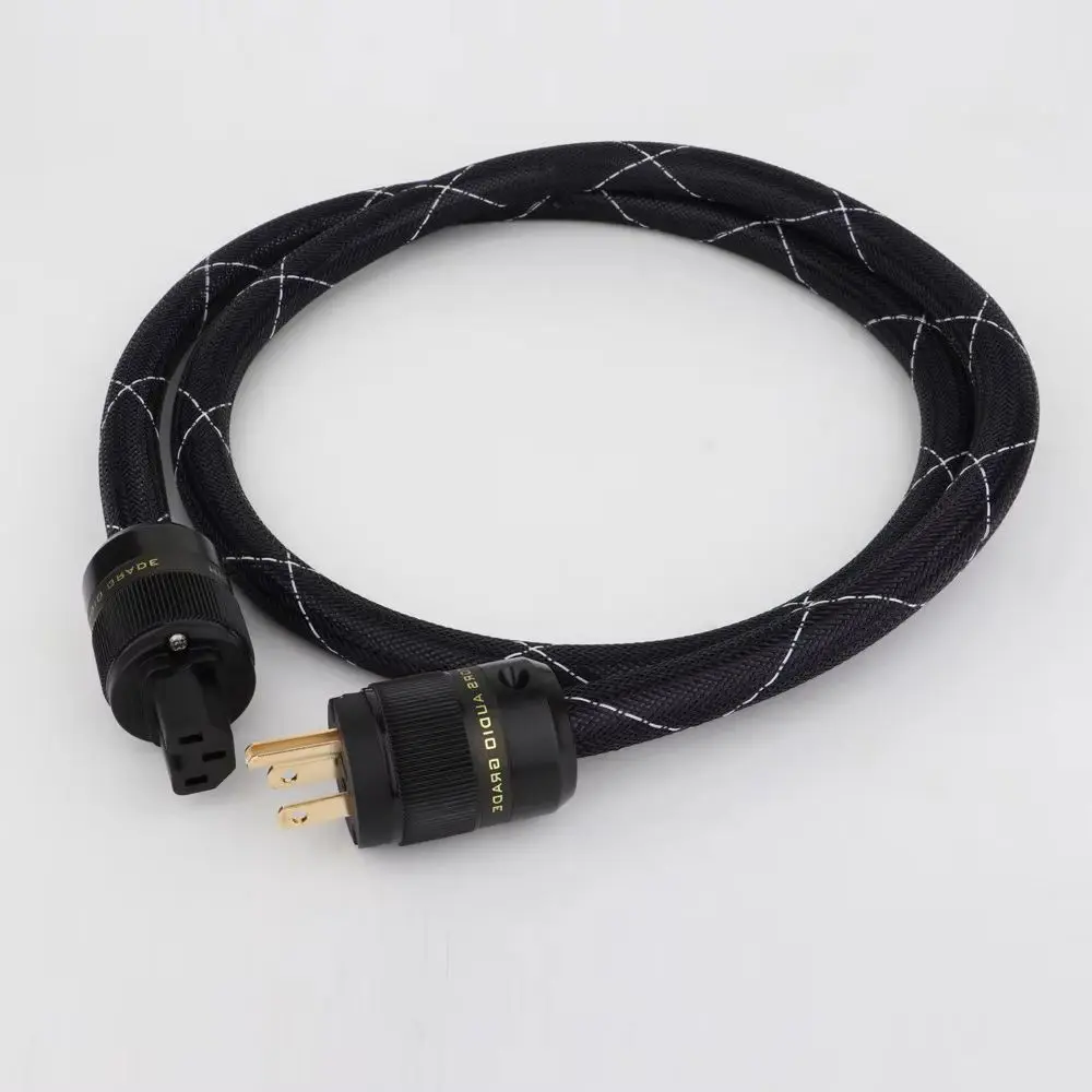 Preffair D516 OFC ทองแดง SCHUKO เสียง DIY สายไฟ EUR ปลั๊กไฟ Hifi สายไฟสําหรับ DVD CD AMP