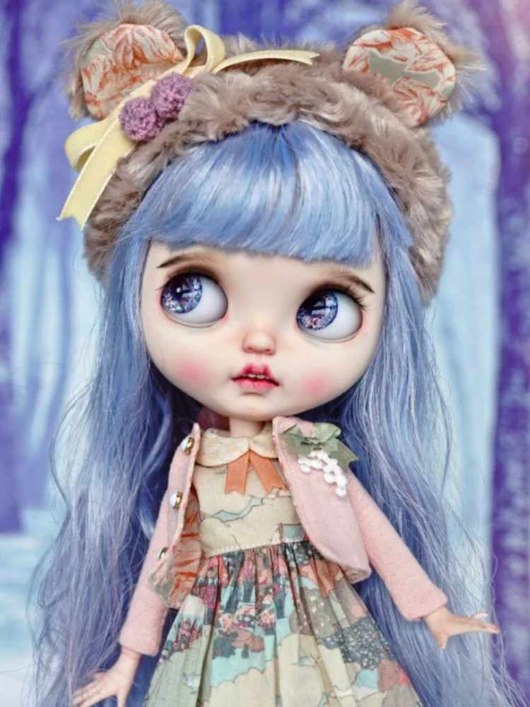 Blyth Tsum Spirit Dazzling Figure Year 2019 Neo RBL Froggy Blue Hair Sweet Girl BJD Doll Customized Toy Body Moveable