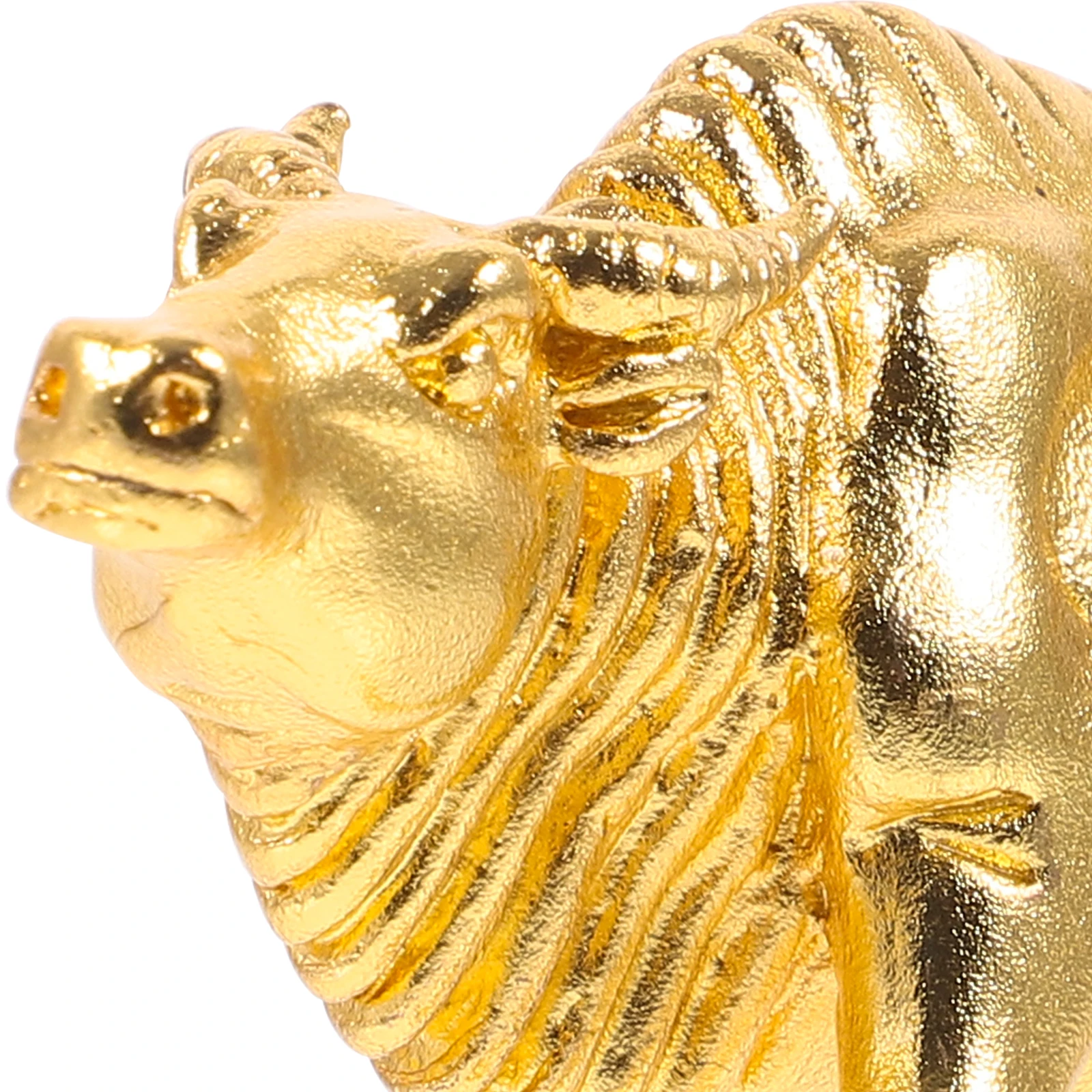 

Brass Vintage Ornament Ox Shaped Sculpture Retro Cow Cattle Tabletop Desktop Home Decorative Miniature Wild Cattle Office Bull
