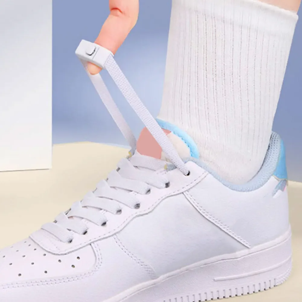 Lazy No Tie Buckle Shoelaces One Click Open Close Fixer Elastic Shoelaces For Men Women Kids Sneakers