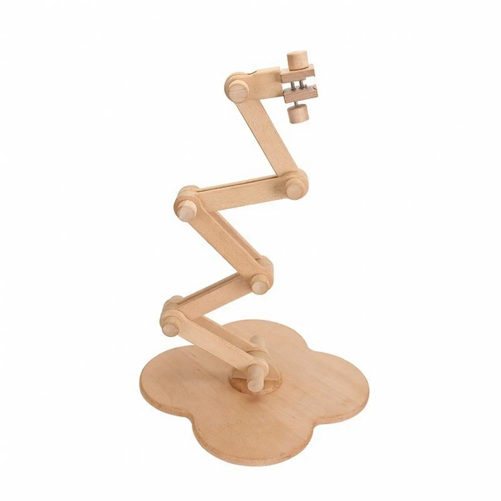 Cross Stitch Frame Holder Beechwood Embroidery Stand Rotating Articulated Clamp for Hoops and Fabric