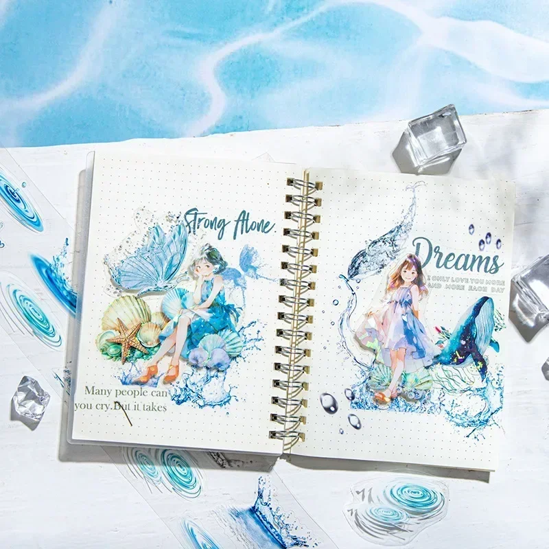 

1 рулон, рябь, украшение, клей для справочника, водная лента, форма, серия, принадлежности для домашних животных, волны, прозрачный альбом для скрапбукинга, 60 мм * 2 м