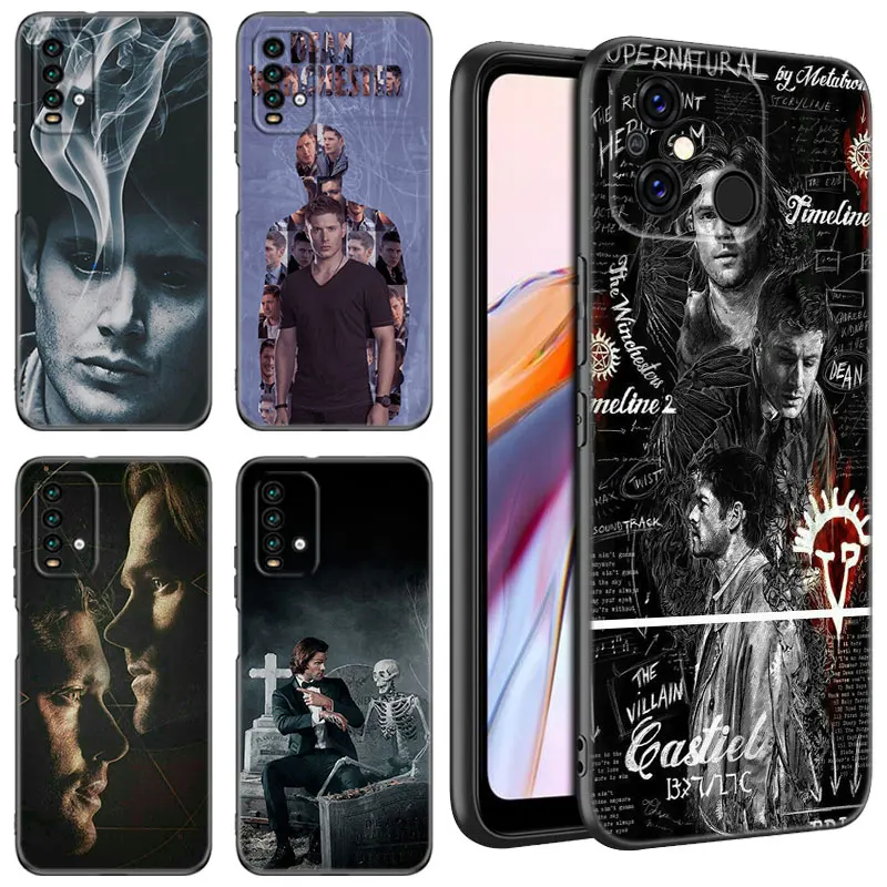 Supernatural Black Silicone Phone Case For Xiaomi Redmi 11 Prime 11A 12C 13C A1 A2 + 12 4G 10 5G 8A 9A 10A 9C 10C 9i 12R Note 9T