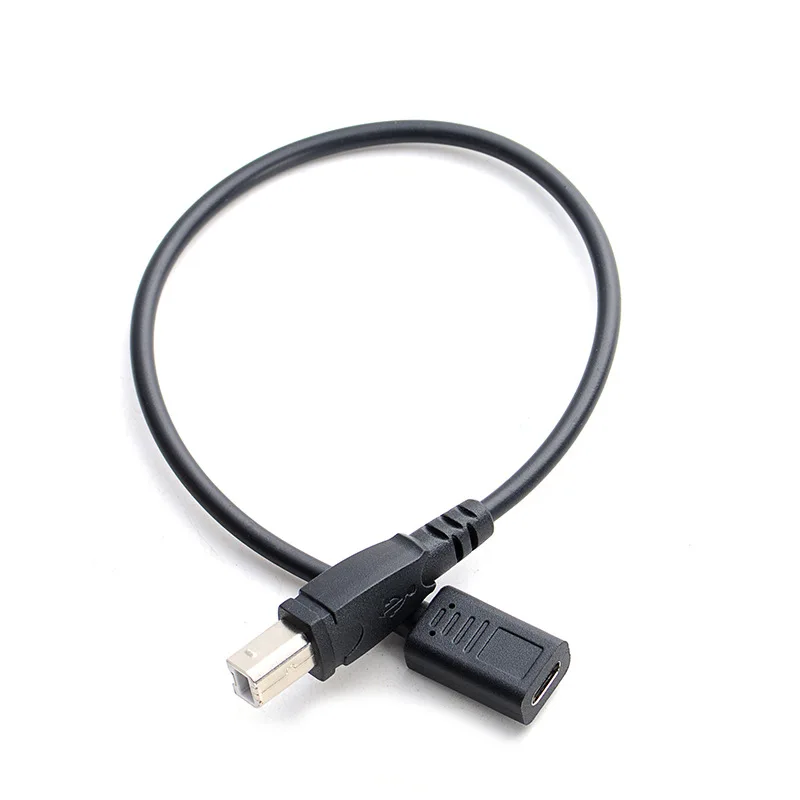 محول كابل من النوع C إلى USB B أنثى إلى ذكر لسلك نقل بيانات أندرويد HDD موصل الماسح الضوئي للطابعة تمديد الحبل