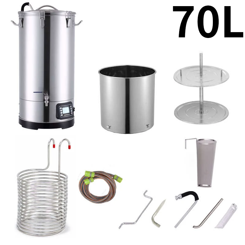 40L/70L Brewing barrel Home brewing 304 stainless steel all-in-one machine Home brewing beer machine Small home brewing equipmen