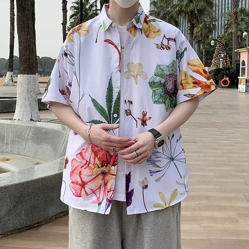 2025 Trendy Men's Tropical Floral Shirts - Lightweight Hawaiian Summer Fashion Style for Beach & Casual Vibes M-XXXXXL Plus Size