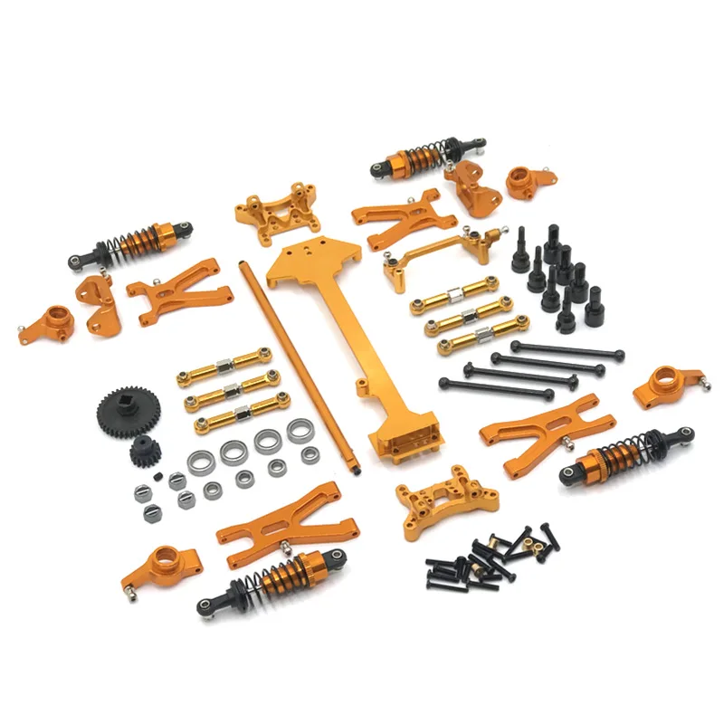 Metal Upgrade Swing Arm Steering Cup Linkage Shock Absorber Kit WLtoys 1/18 A959 A949 A969 A979 K929 RC Car Parts