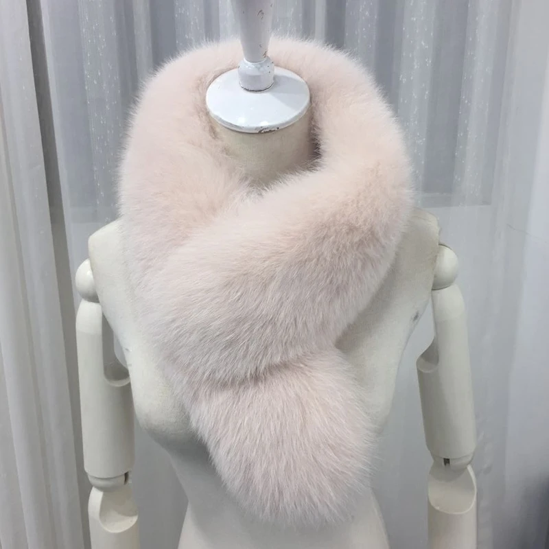 85X15cm Fox Fur Collar For Hood Natural Fox Fur Hood Trim Scarf Big Fur Collar 100% Real Fox Fur Collar Trim Custom Made