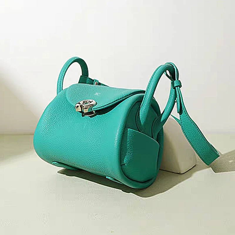 Luxury Woman Genuine Leather Handbag Lady Fashion Engrave Name Party Shoulder Bag Custom Initials Pillow Bag Crossbody Bag