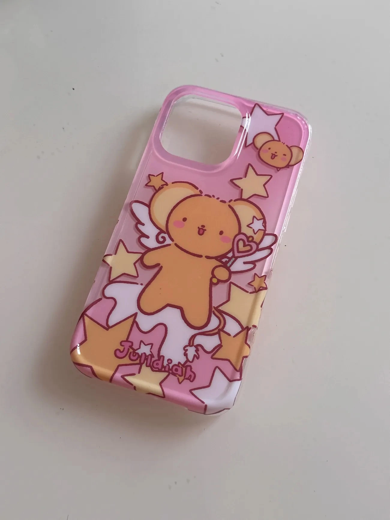 Cartoon Anime Card Captor Sakura Kero-Chan Pink Kawaii Comic Anime Phone Case Suit for Iphone16 15 14 13 Good Gifts for Girls