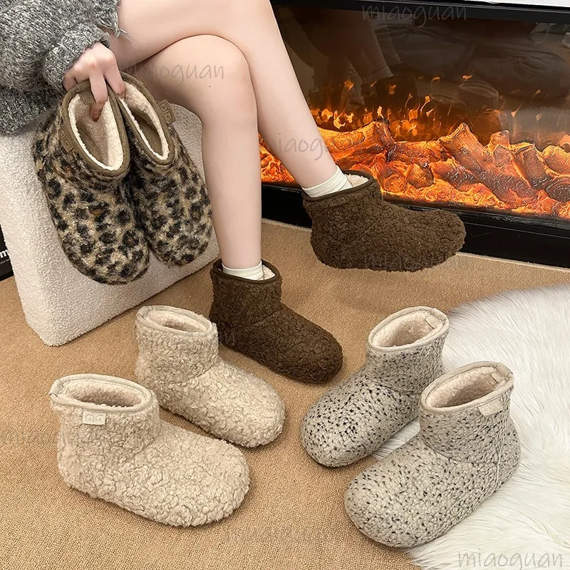 الكورية نمط المرأة فروي أحذية بوت قصيرة نعل مسطح أفخم اصطف شتاء دافئ الكاحل الجوارب حذاء مريح للنساء الانزلاق على بوتاس