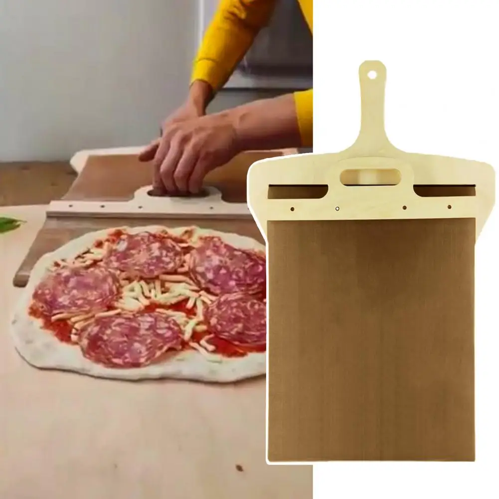 Sliding Pizza Peel with Hanging Hole Convenient Pizza Spatula Paddle Non-stick Pizza Shovel for Home Kitchen