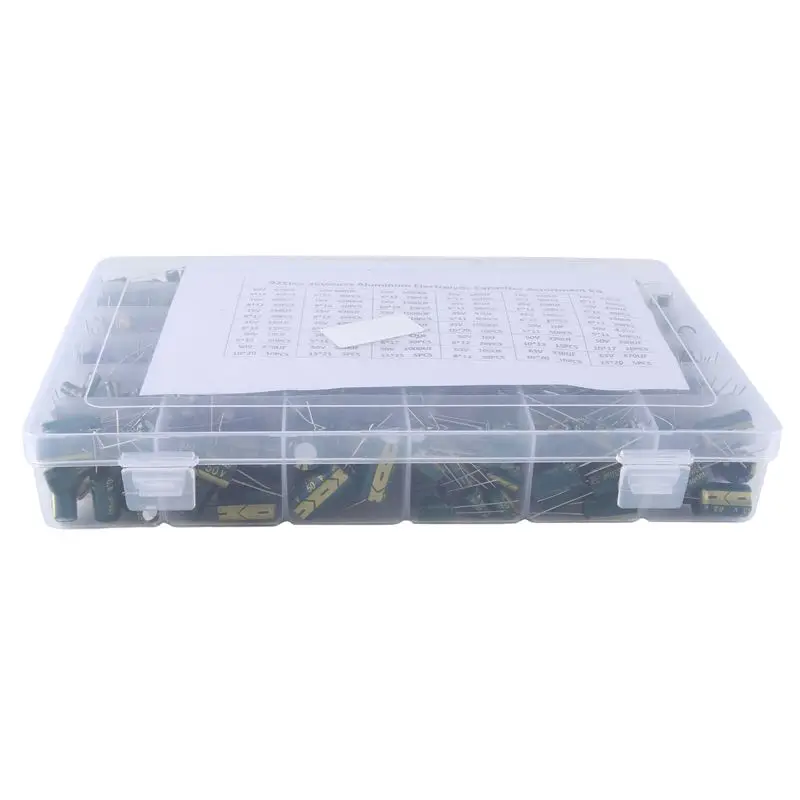 A98Z 925 PCS Aluminum Electrolytic Capacitor High Frequency Inline Kit 36 Kinds Of Specifications Resistance Value Parts