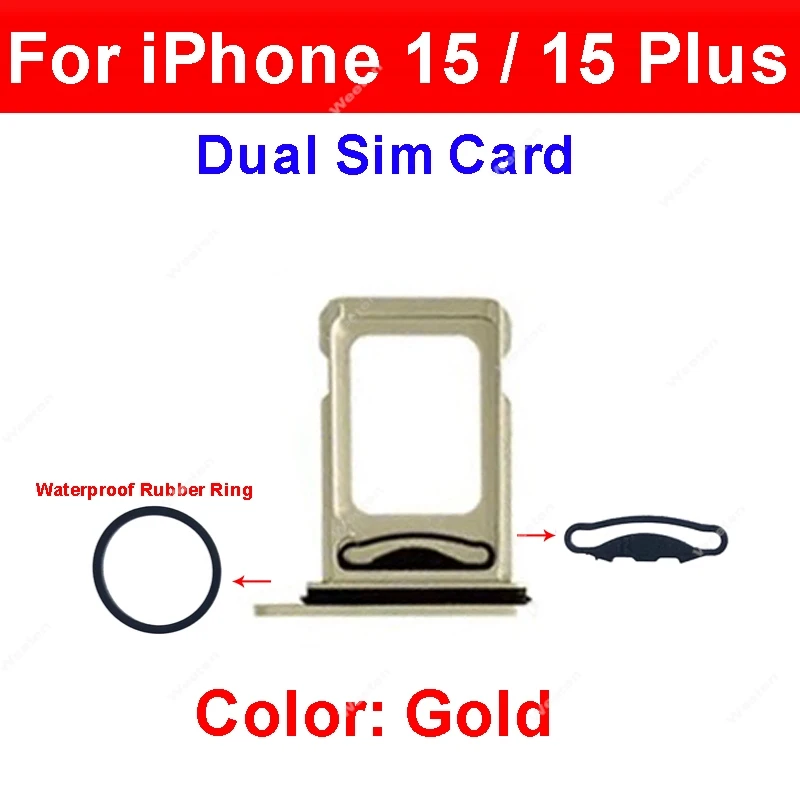 SIM Card For iPhone 15 Plus 15plus SIM Card Tray Holder SIM Card Reader Slot Replacement Repair Parts