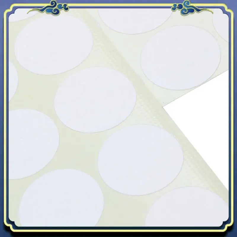 ملصقات رمز مستديرة محمولة 10X، 19 مم، ملصقات لاصقة ذاتية اللصق باللون الأبيض