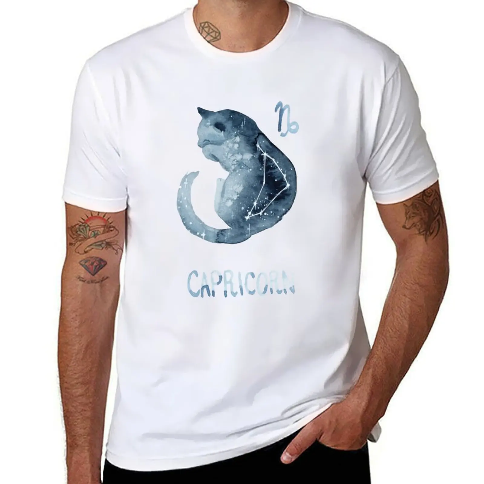 

for t shirts Capricorn for T-Shirt cotton Zodiac soft t - man Cat man shirt