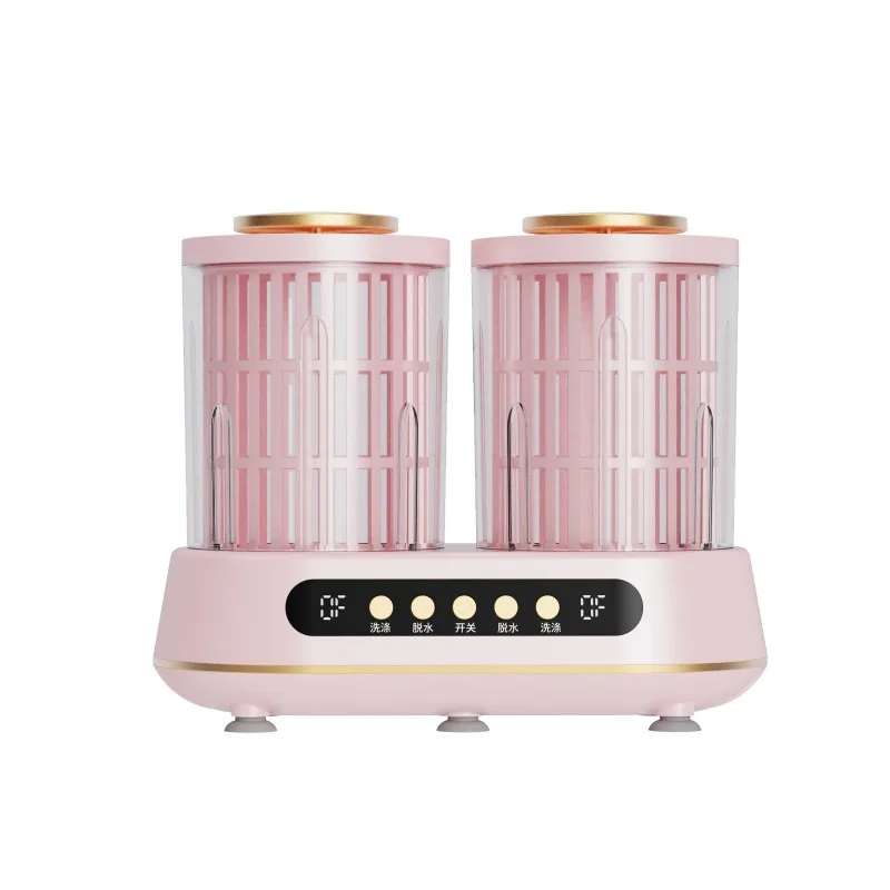 New Portable Mini Dual‑bucket Washing Cup With Spin‑dry Function Separate Laundry Washer For Underwear