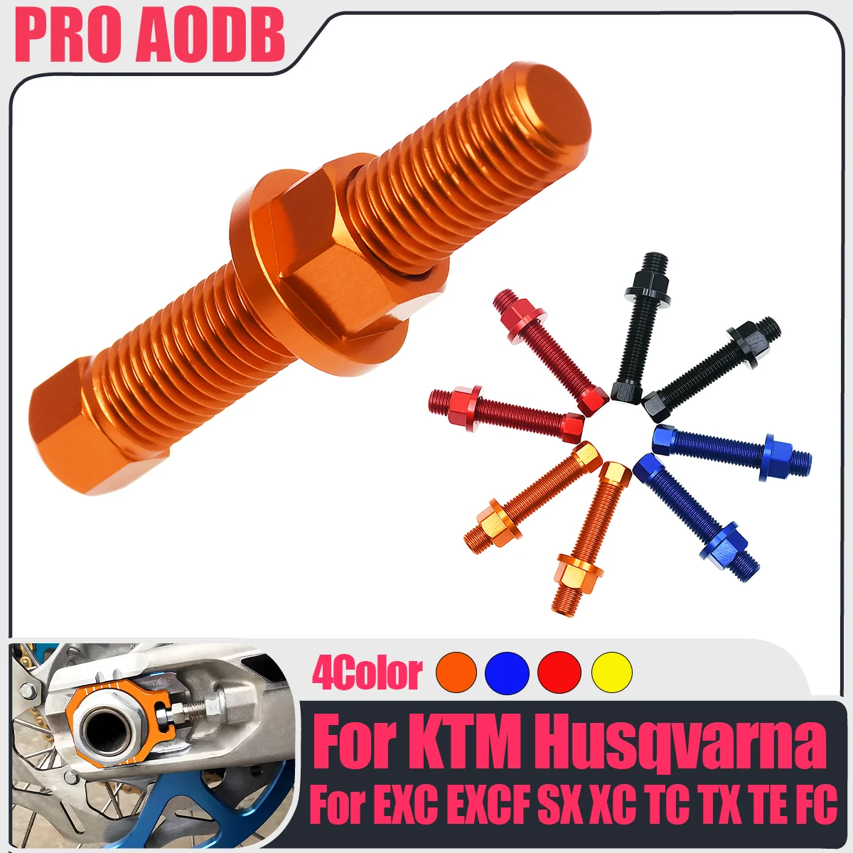 

CNC For KTM Rear Axle Blocks Chain Adjuster Bolt 125 150 250 300 350 450 500 690 790 990 XC XCF XCW SX SXF EXC EXCF TPi Six Days