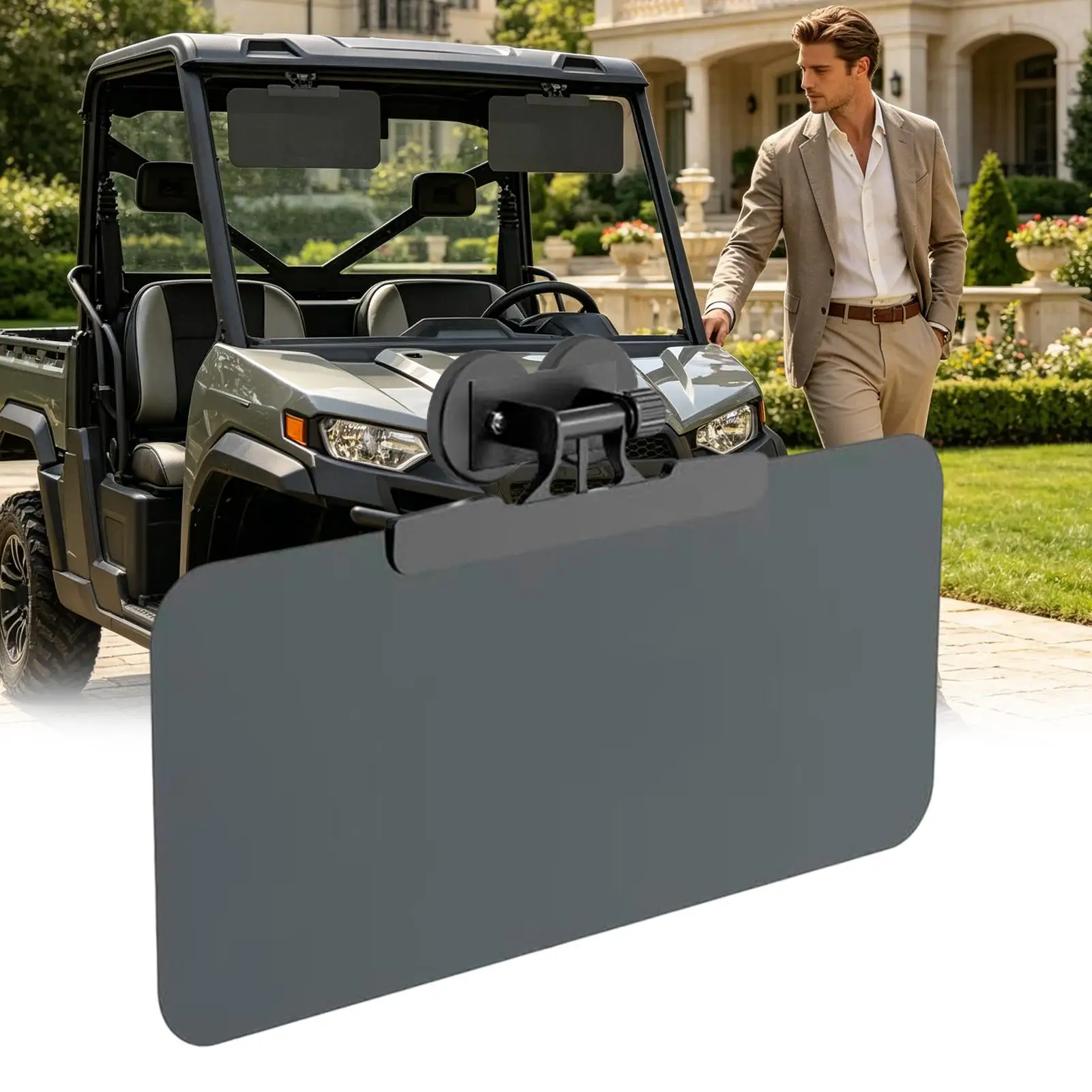 Golf Cart Sun Visor Magnetic Polarized Glare Protection Protective Sun Visor for Men Players Hobbyists Ball Boys Family Friends