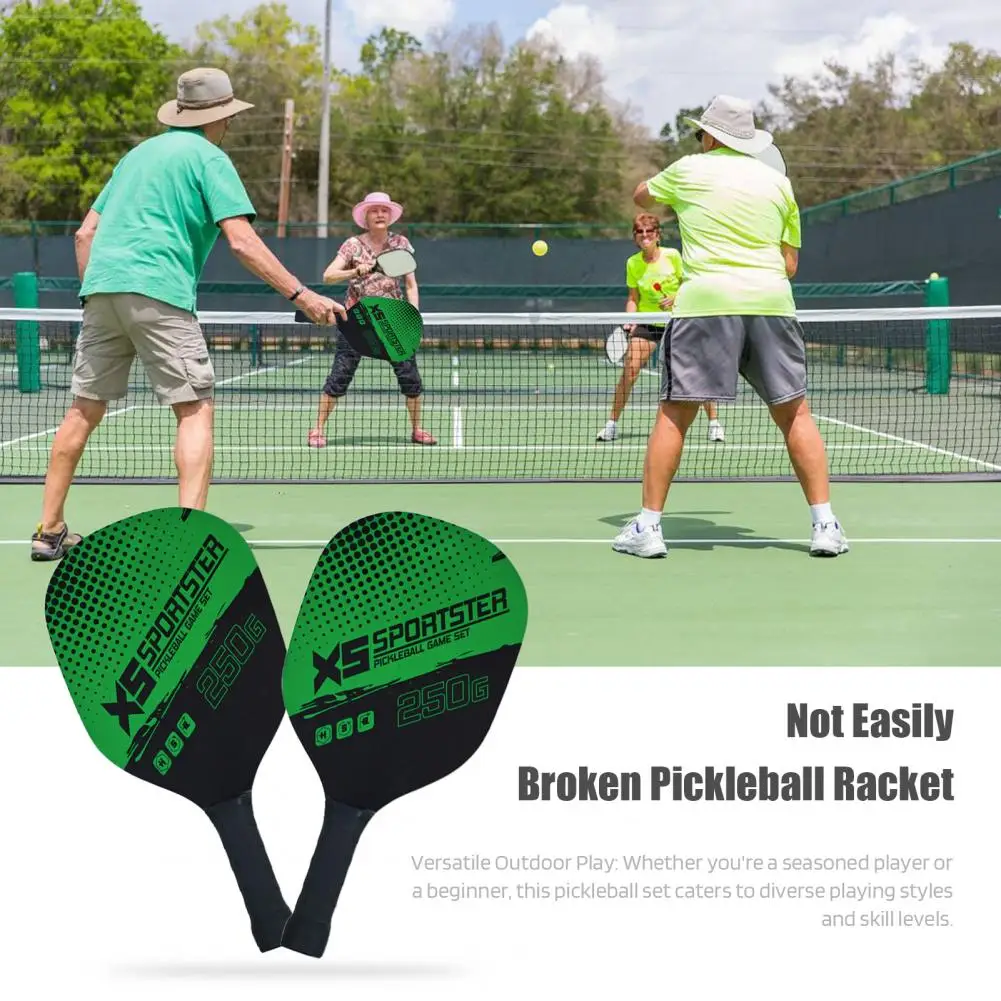 Pickleball Rackets Set Pickleball Paddle Set Of 2 Rackets And 4 Pickleballs Balls Pickle-Ball Racquet With Balls Sports Accessor