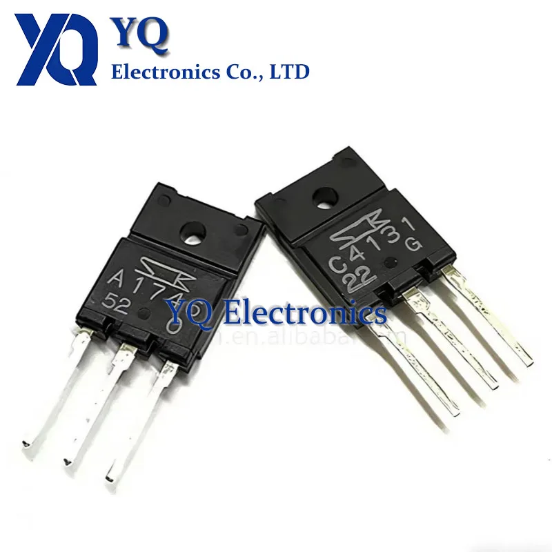 10Pairs 2SA1746 A1746 + 2SC4131 C4131 TO-3PF Silicon NPN + PNP Epitaxial Planar Transistor