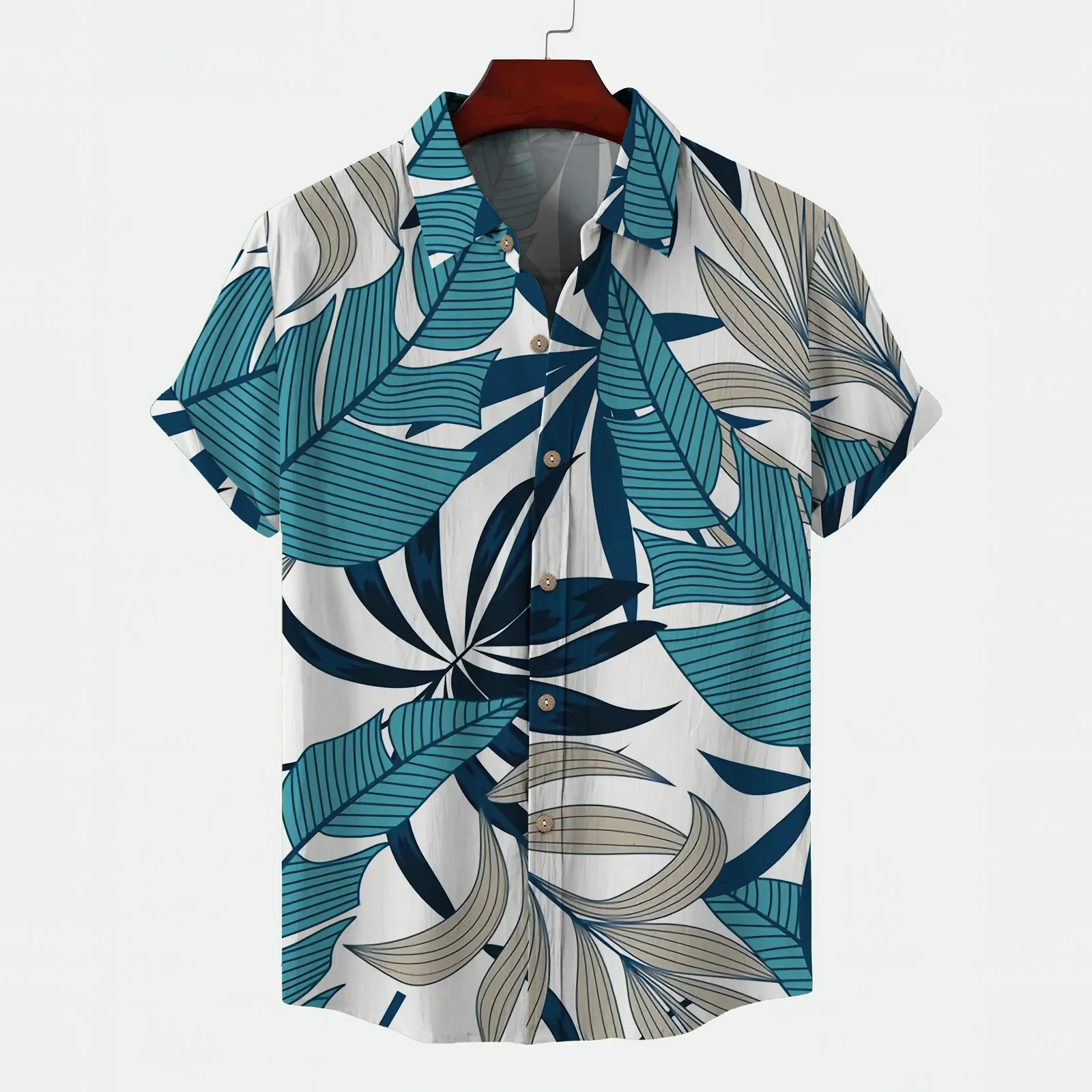 Tropical Plants Men\'s Shirt Soft Summer Shirts Man 2024 Trend Classic Retro Vacation Comfort Coconut Tree High Quality Top Y2k