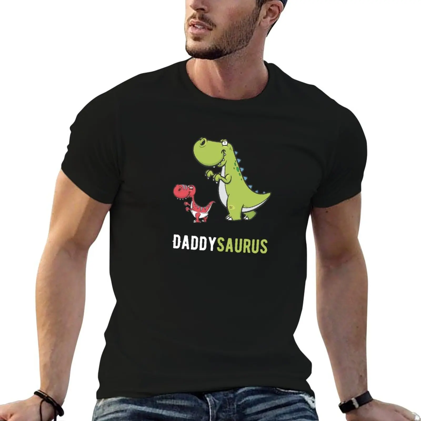

t cotton Papasaurus high New T-Rex Daddysaurus quality mens T-Shirt shirts Dino Dad shirts graphic t Dinosaur