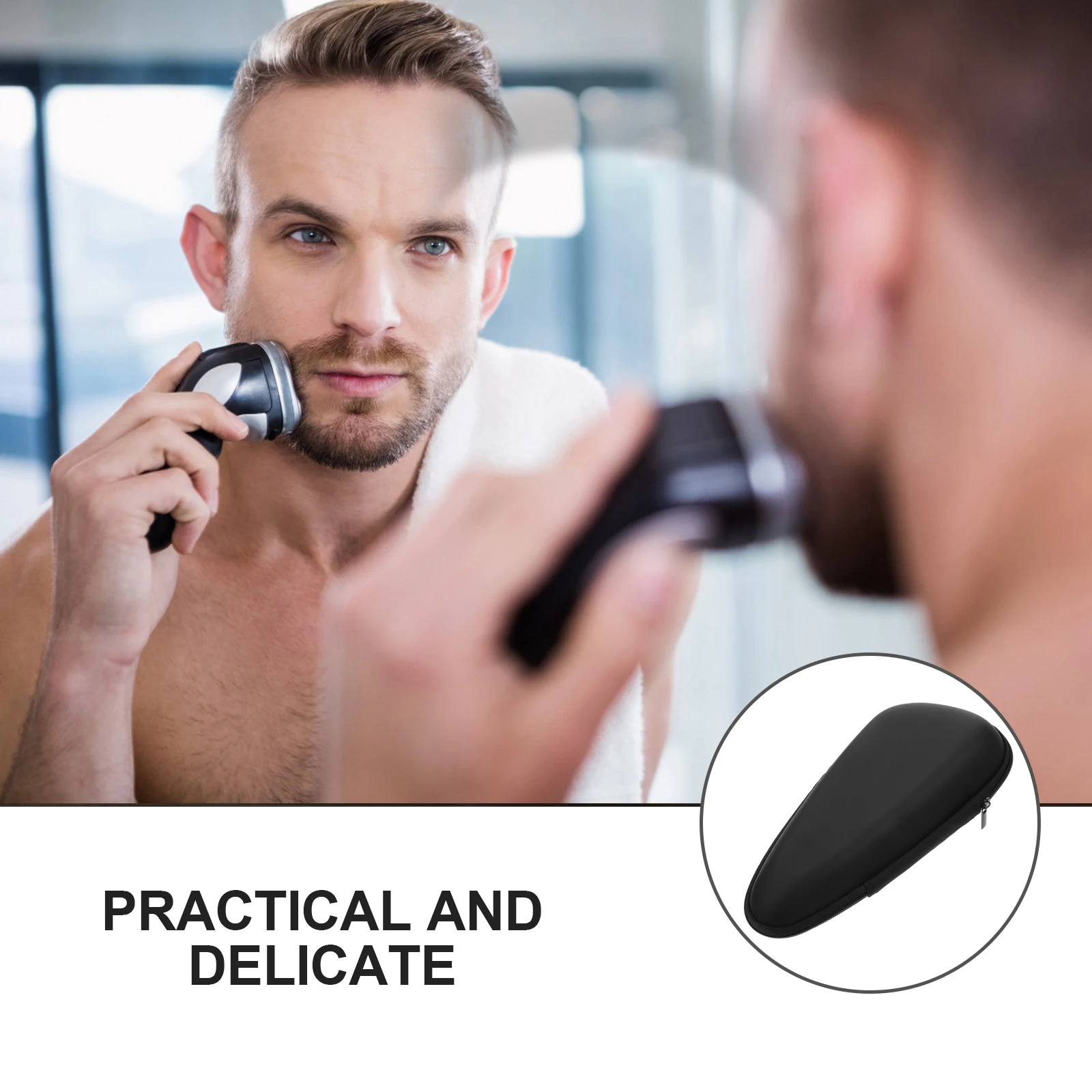 

Portable Razor Pouch Travel Hard Case Shockproof Waterproof Eva Storage Bag Lightweight Compact Zipper Razor Case