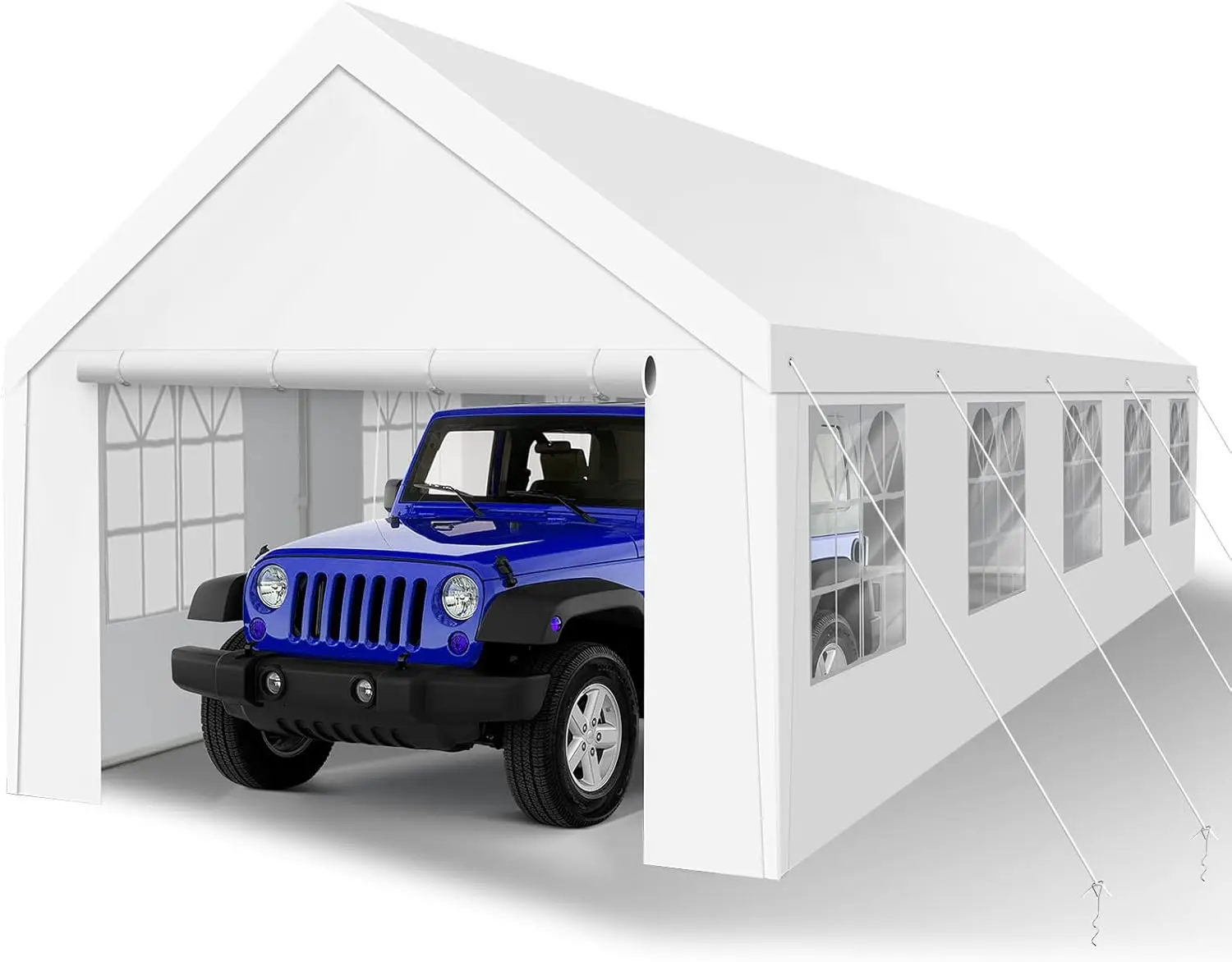 Heavy Duty Carport, Spacious 16'X32' Outdoor Shelter Portable Garage, Waterproof Canopy With Easy Assembly & All-Weather