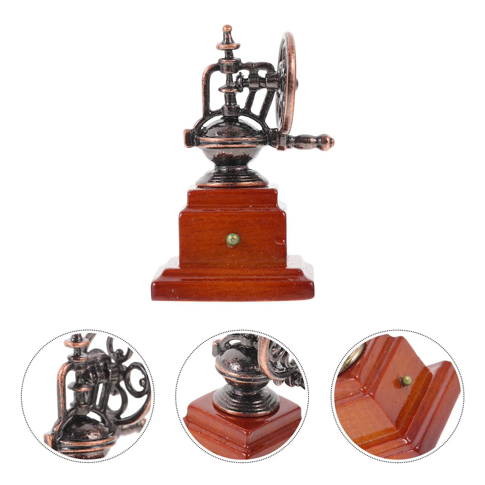 

Miniature Coffee Machine Retro Style Stable Material Mini House Appliance for Decoration Micro Landscape Scene Dollhouse Prop