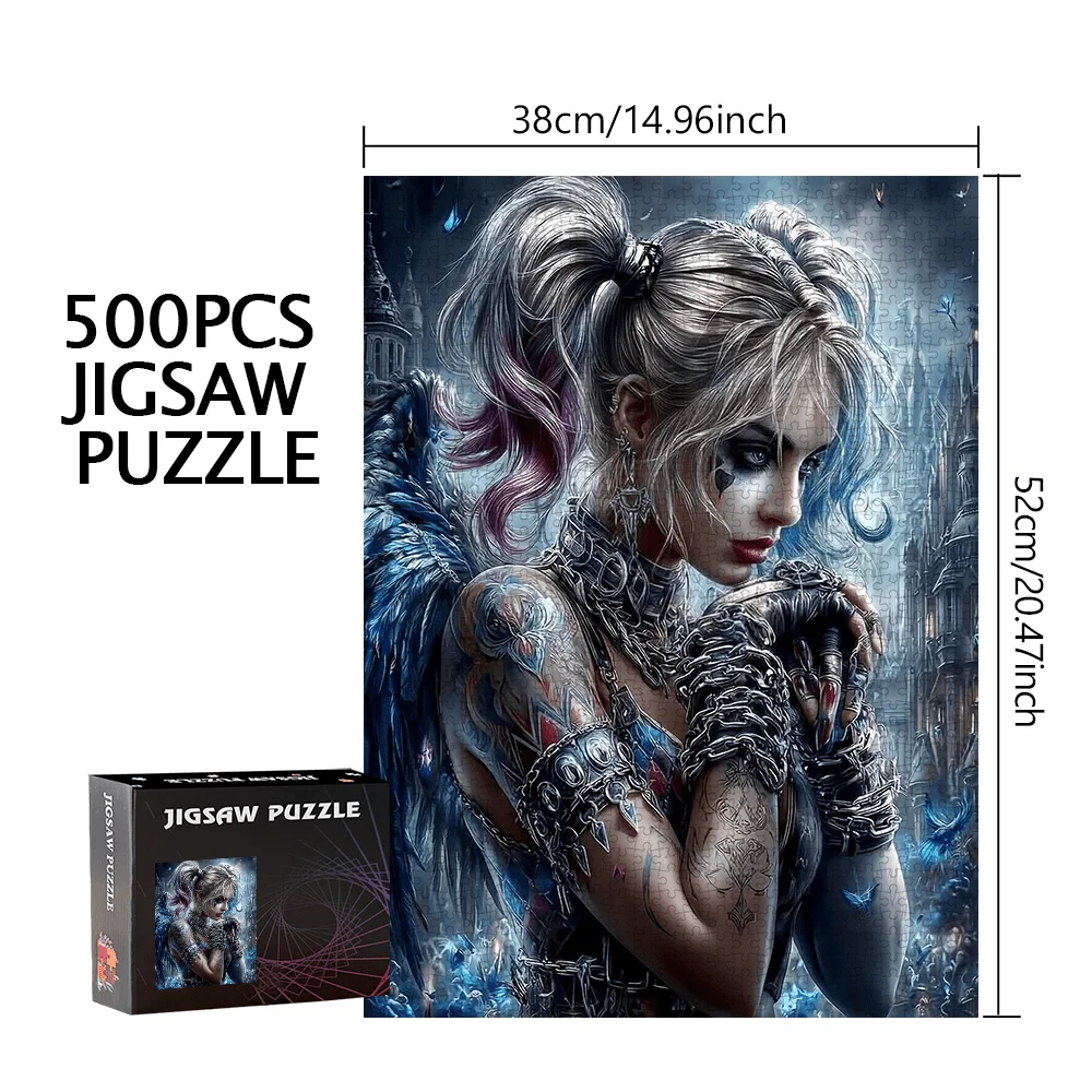 Wings & Tattoos 500pcs/1000pcs Puzzle Game - Gift for Family Fun, Home Decor, Brain Challenge - High-Quality Puzzle for Birthd view 3