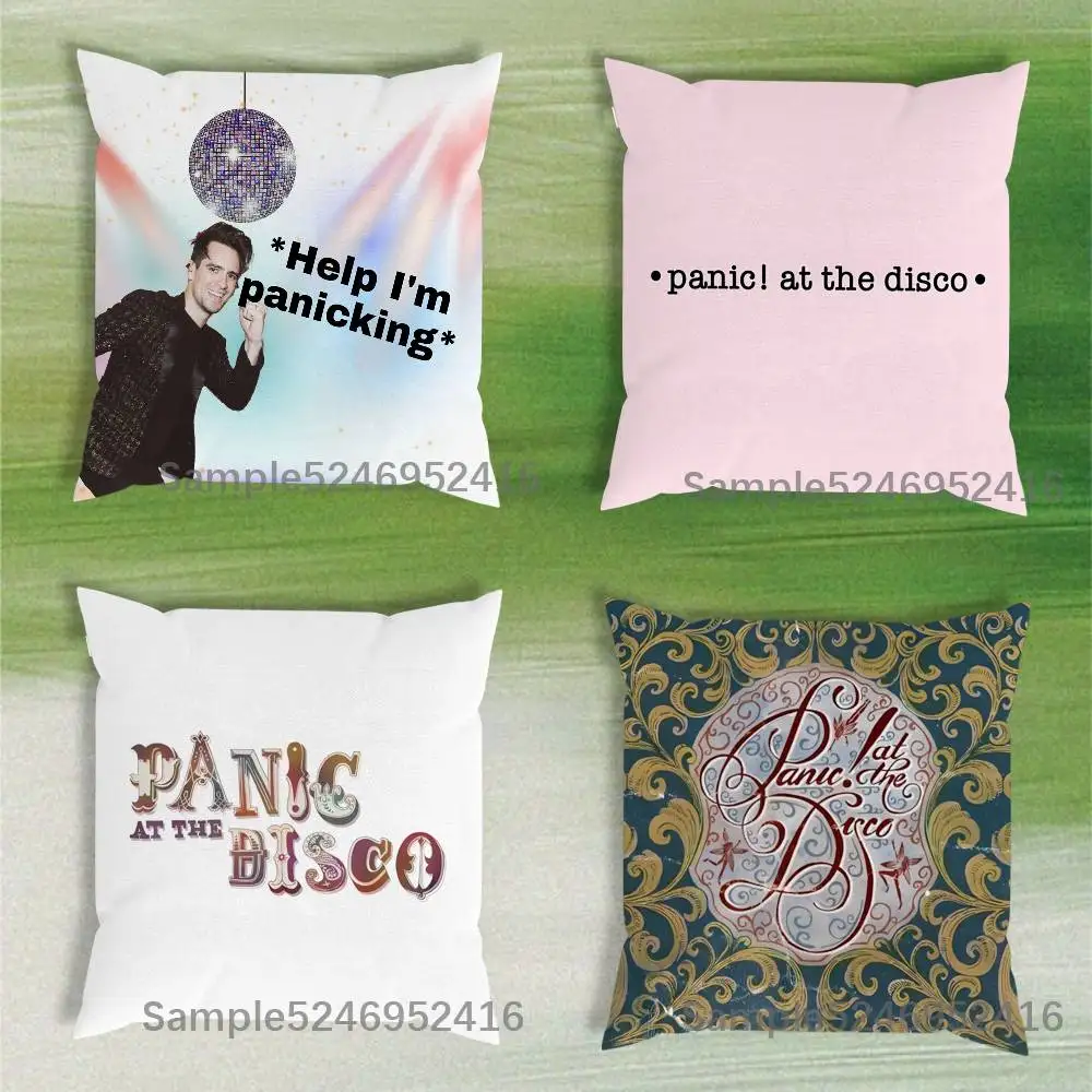 P-Panic At The Disco Pillow Case Short Plush Sofa Decorative Gift Home Double-sided Printing Cushio