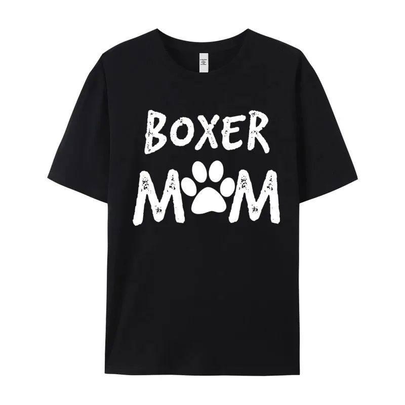 Boxer Mom sweater Gift Womens Cotton Fabric T-shirts Gift Idea Short Sleeve Tees Discount Mother Day Round Neck T Shirts Vintage