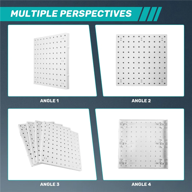 

AT29-Pegboard Wall Organizer Panels, For Wall, Craft Room, Kitchen, Garage, Living Room, Bathroom(4Pcs)