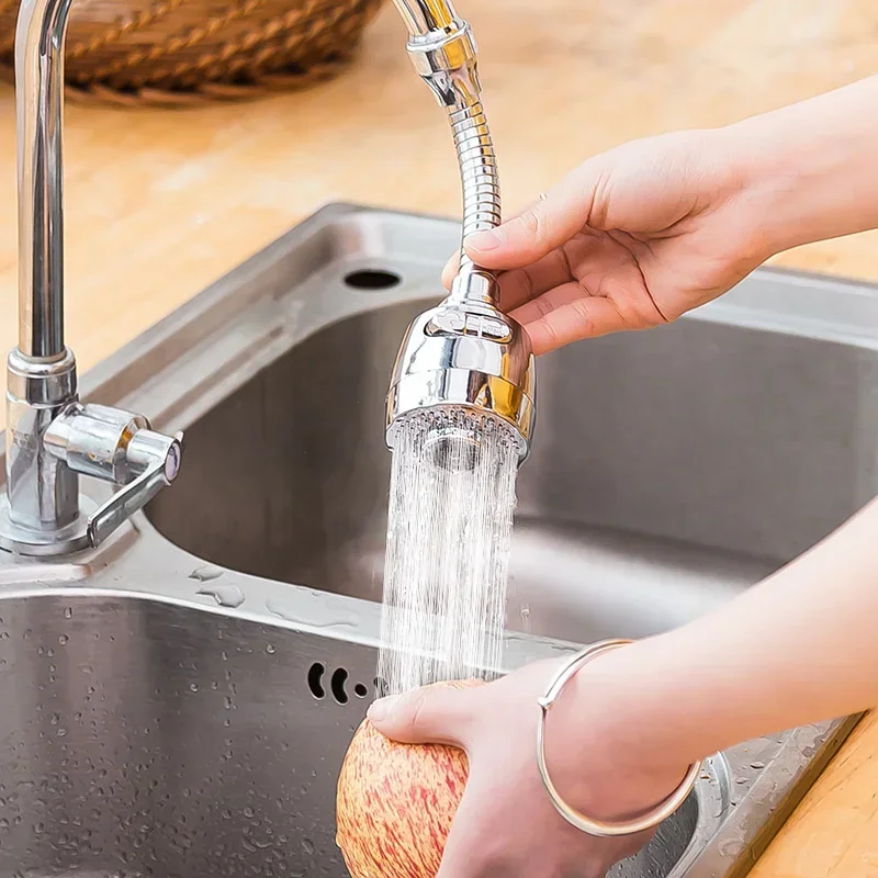 360° Swivel Faucet Spray Head Kitchen Tap Aerator Bathroom Rotatable Extension Faucet Filter Nozzle 3 Modes Water Saving ﻿