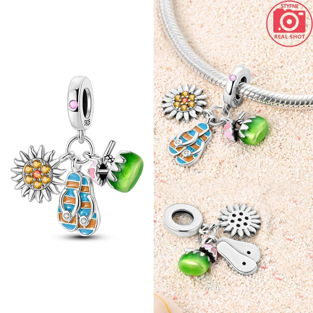 Charms Plata 925 Originales Beer Camera Beads for Charms 925 Sterling Silver Bracelet Beads Jewellery Making Women's Gift