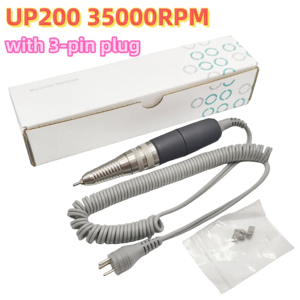 STRONG 210 UP200 Nail Machine Handle 3 Pin Core Electric Manicure Pedicure Pen 35K Nail Drill Handpiece Milling Cutter Nail Tool