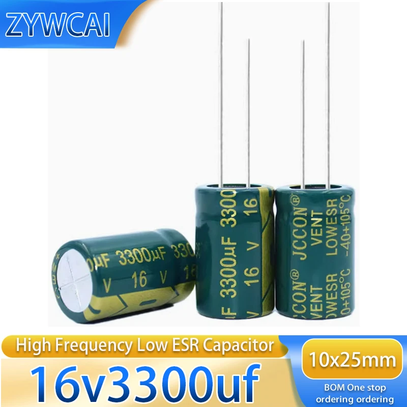 10x25 16v3300uf 25v2200uf 63v470uf 10PCS capacitor de alta frequência e baixa resistência
