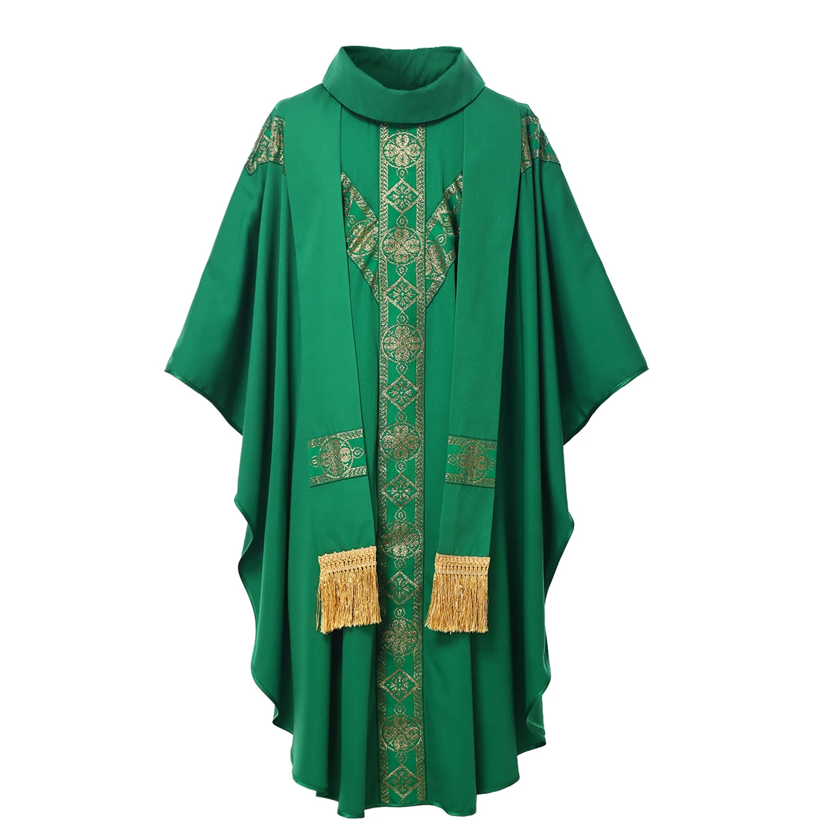 Halloween Priester Chasuble Katholische Kirche Pater Messegewänder Robe mit Quaste Geistlichen Robe – Detail 14