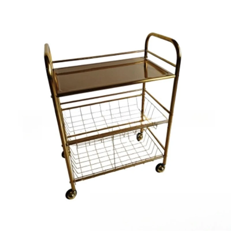032K titanium stainless steel kitchen storage rack, multi-layer floor-standing storage rack, complete storage rack