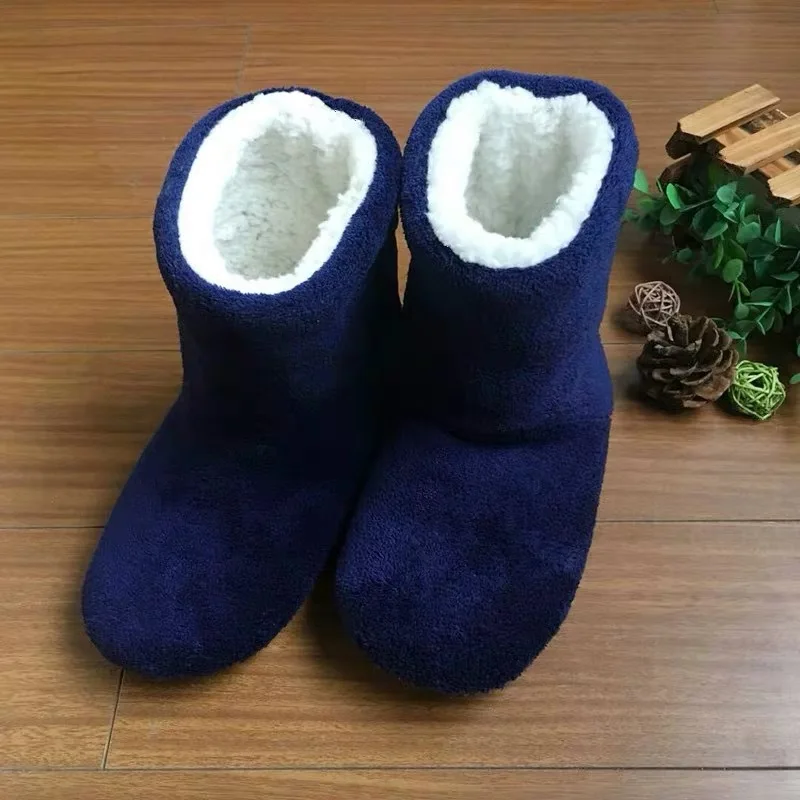 

House Slipper Boots Womens Winter Plush Anti Skid Grip Indoor Fluffy Warm Female Home Shoe Men Male Fuzzy furry High Tube